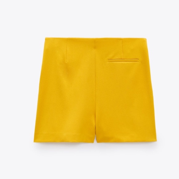 Zara yellow Buttoned high waisted Skort - Picture 3 of 5